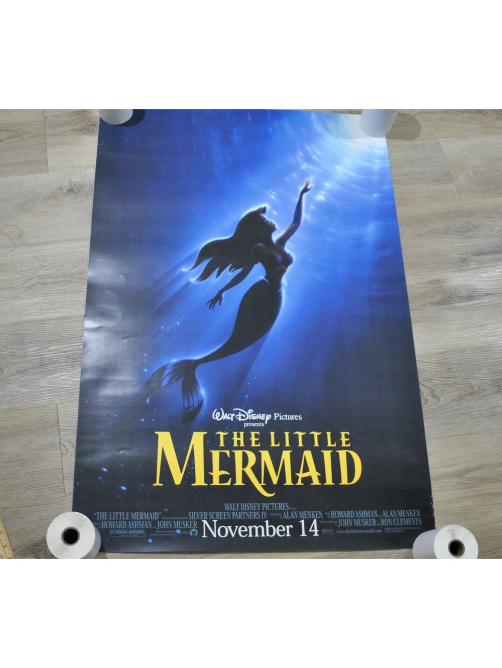 The Little Mermaid Walt Disney Princess Movie Film Premiere Poster Decor Sign